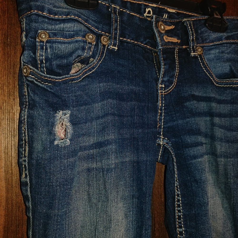 Dark Amtethyst Ripped Jeans